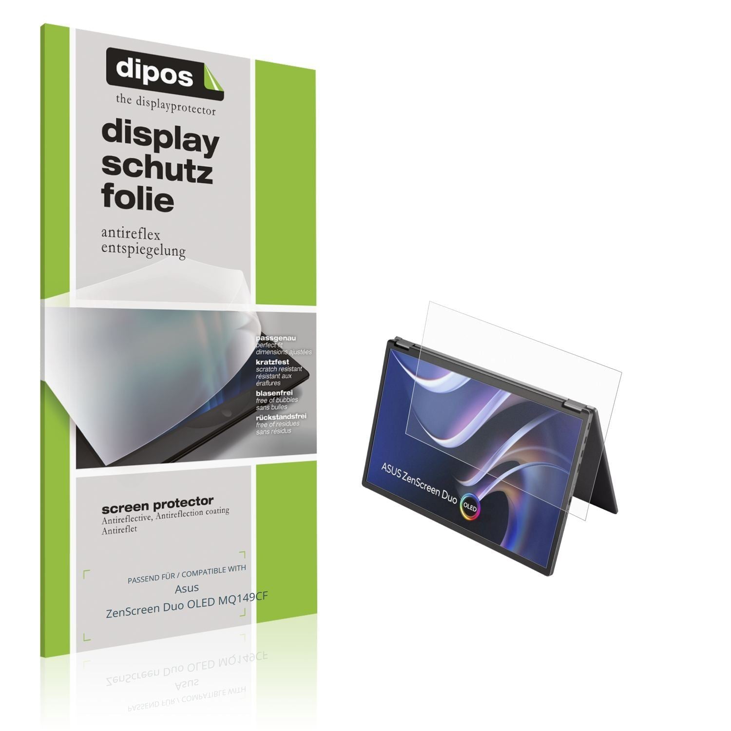 2x Schutzfolie matt für Asus ZenScreen Duo OLED MQ (1)