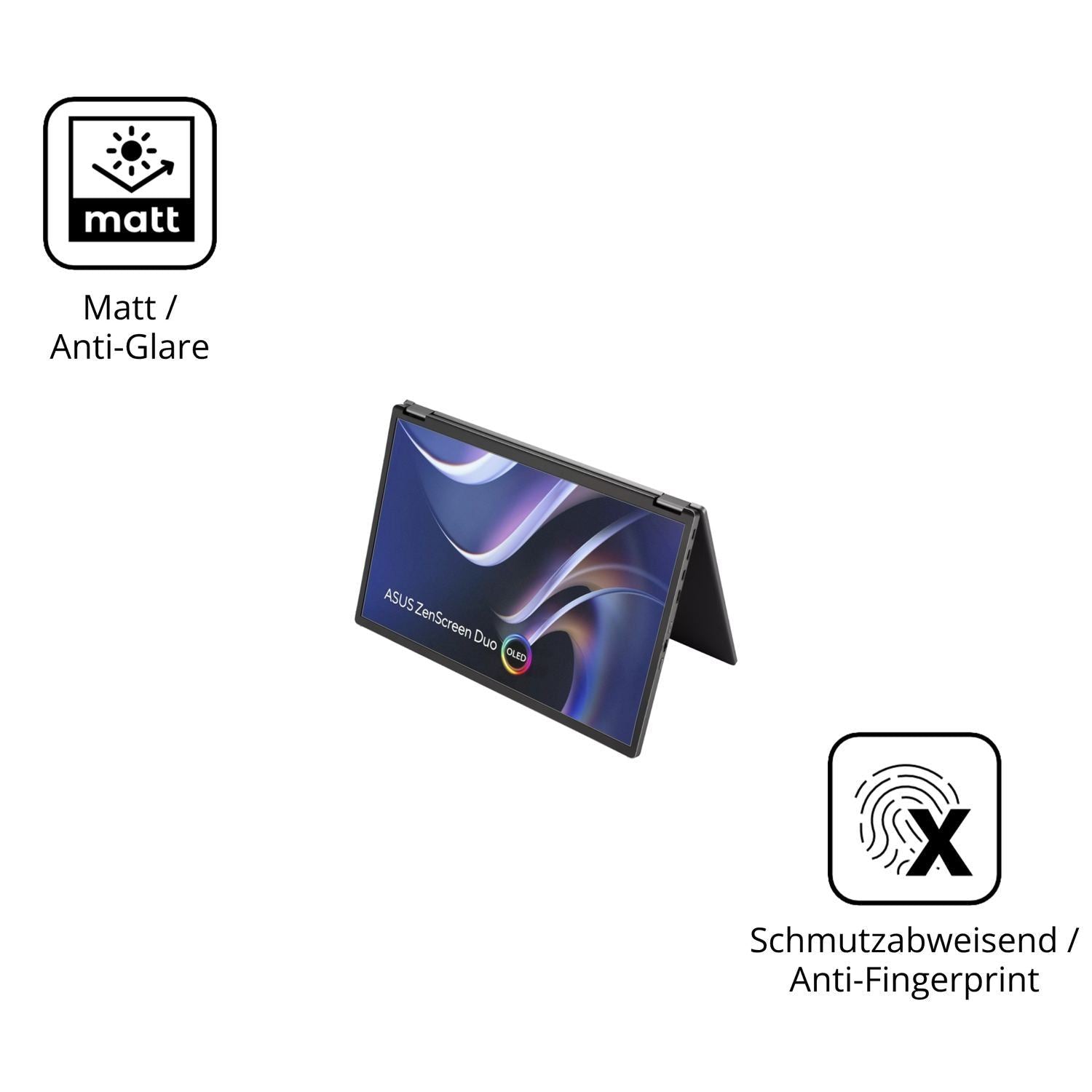 2x 9H Schutzfolie matt für Asus ZenScreen Duo OLED (5)