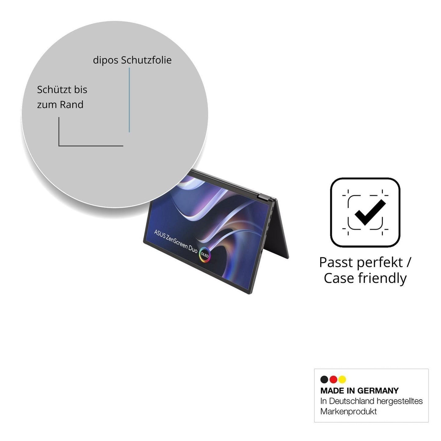 2x 9H Schutzfolie matt für Asus ZenScreen Duo OLED (6)