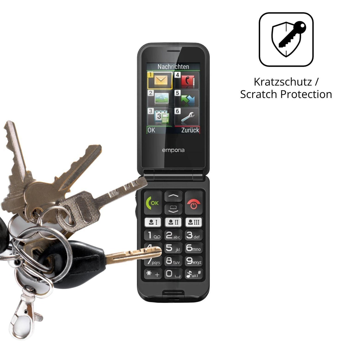 4x Schutzfolie klar für Emporia TalkGlam Display-S (4)