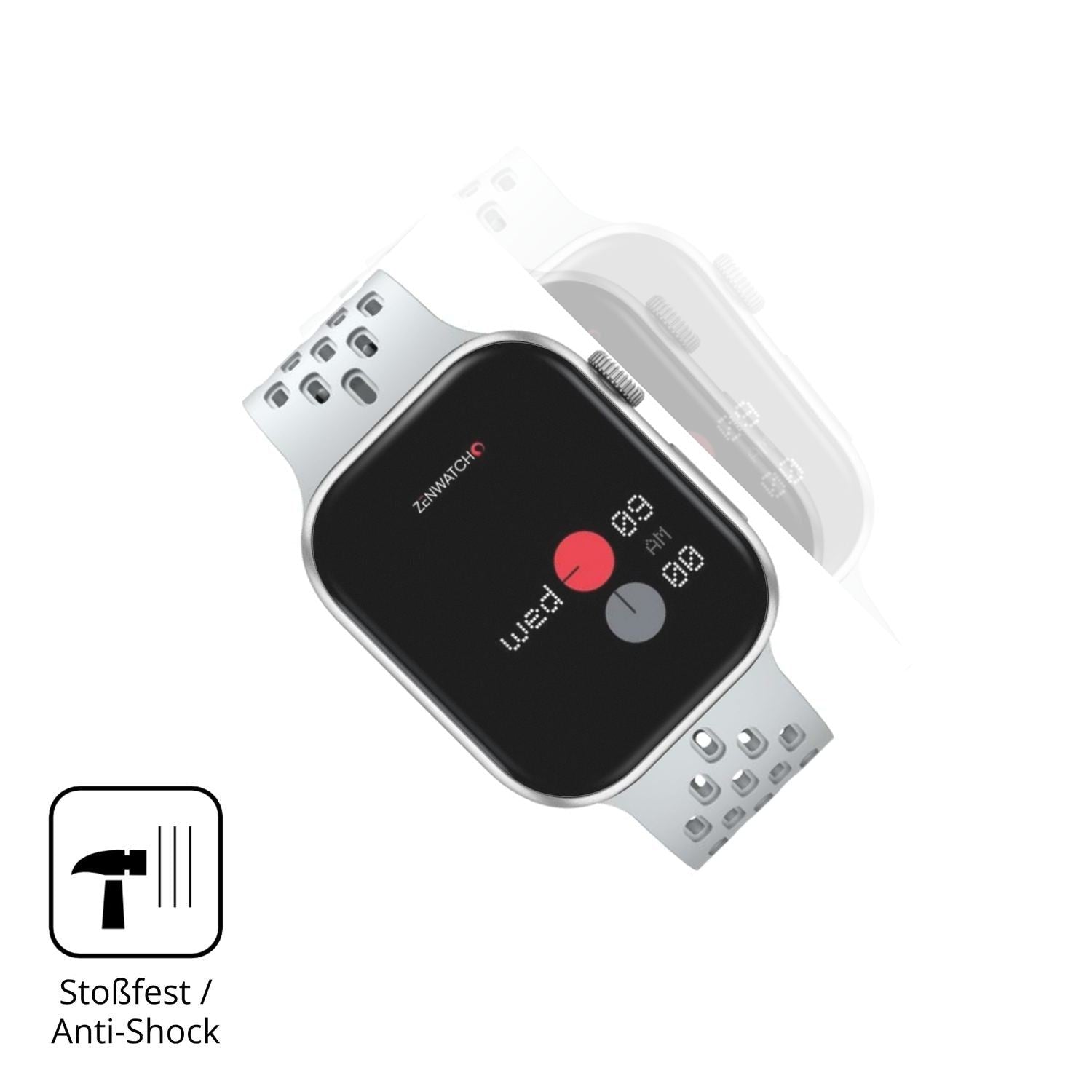 2x Full Cover Schutzfolie matt für Zenwatch Pulse  (4)