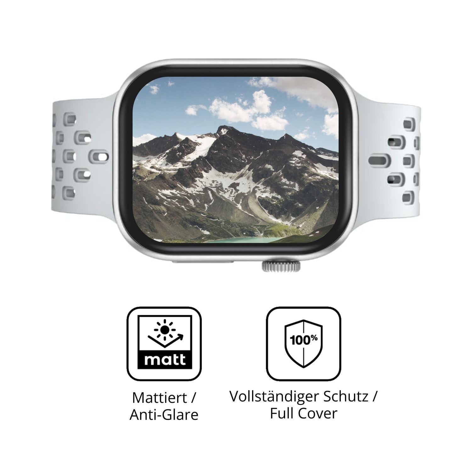 2x Full Cover Schutzfolie matt für Zenwatch Pulse  (5)