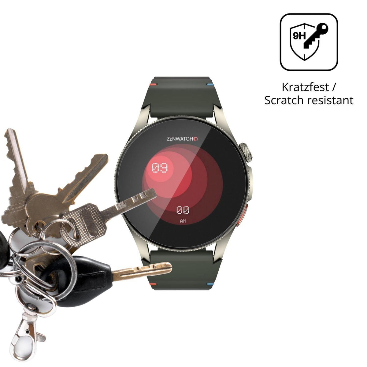 2x 9H Schutzfolie matt für Zenwatch Zenara Titaniu (3)