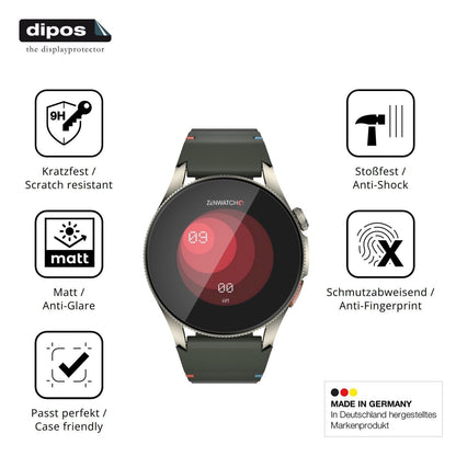 2x 9H Schutzfolie matt für Zenwatch Zenara Titaniu (7)