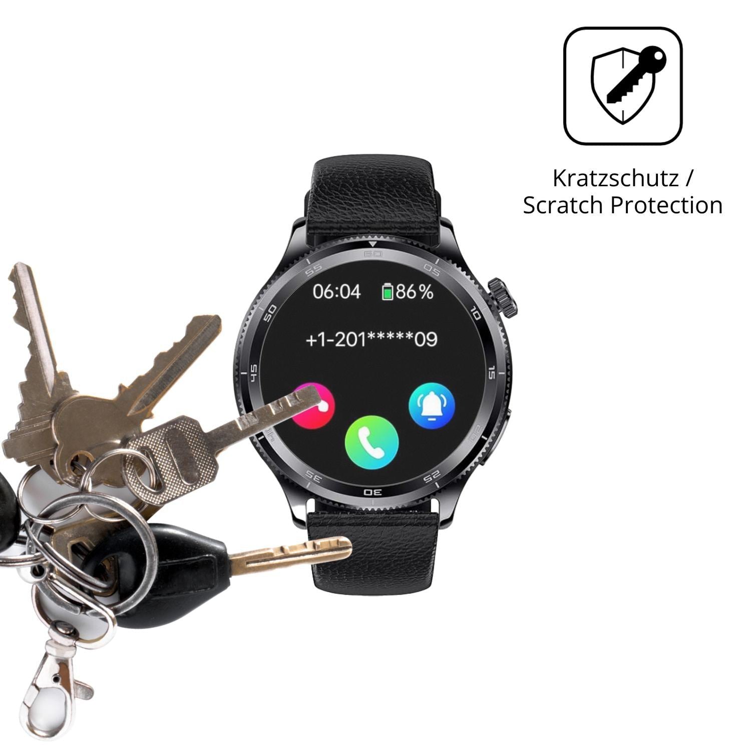 6x Schutzfolie matt für ZKCREATION 1.43 Zoll Smart (4)
