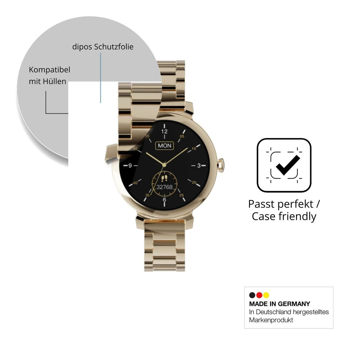 6x Schutzfolie klar für Zenwatch Lily Display-Schu (6)