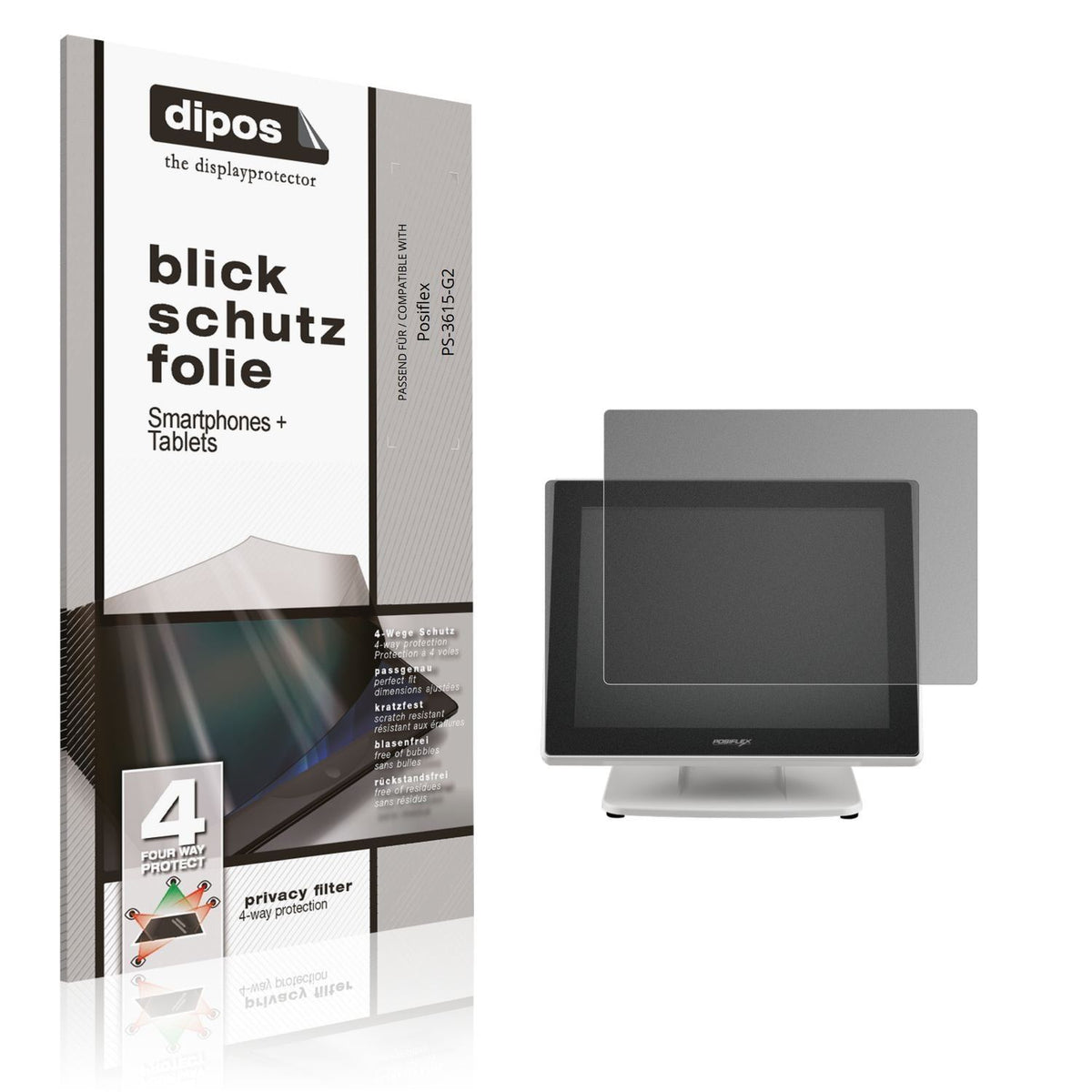 Blickschutzfolie für Posiflex PS-3615-G2 matt Schu (1)