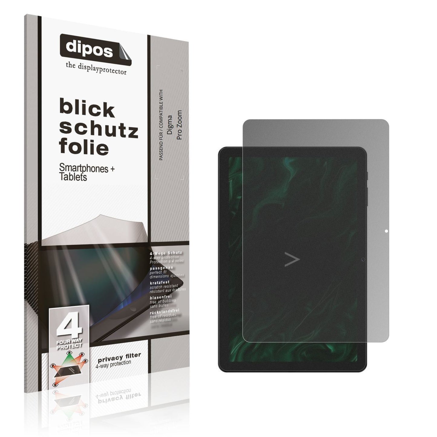 Blickschutzfolie für Digma Pro Zoom matt Schutzfol (1)