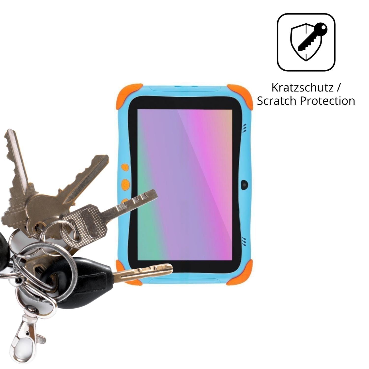 2x Schutzfolie klar für Digma Kids A8 Display-Schu (4)