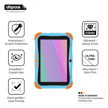 2x Schutzfolie klar für Digma Kids A8 Display-Schu (7)