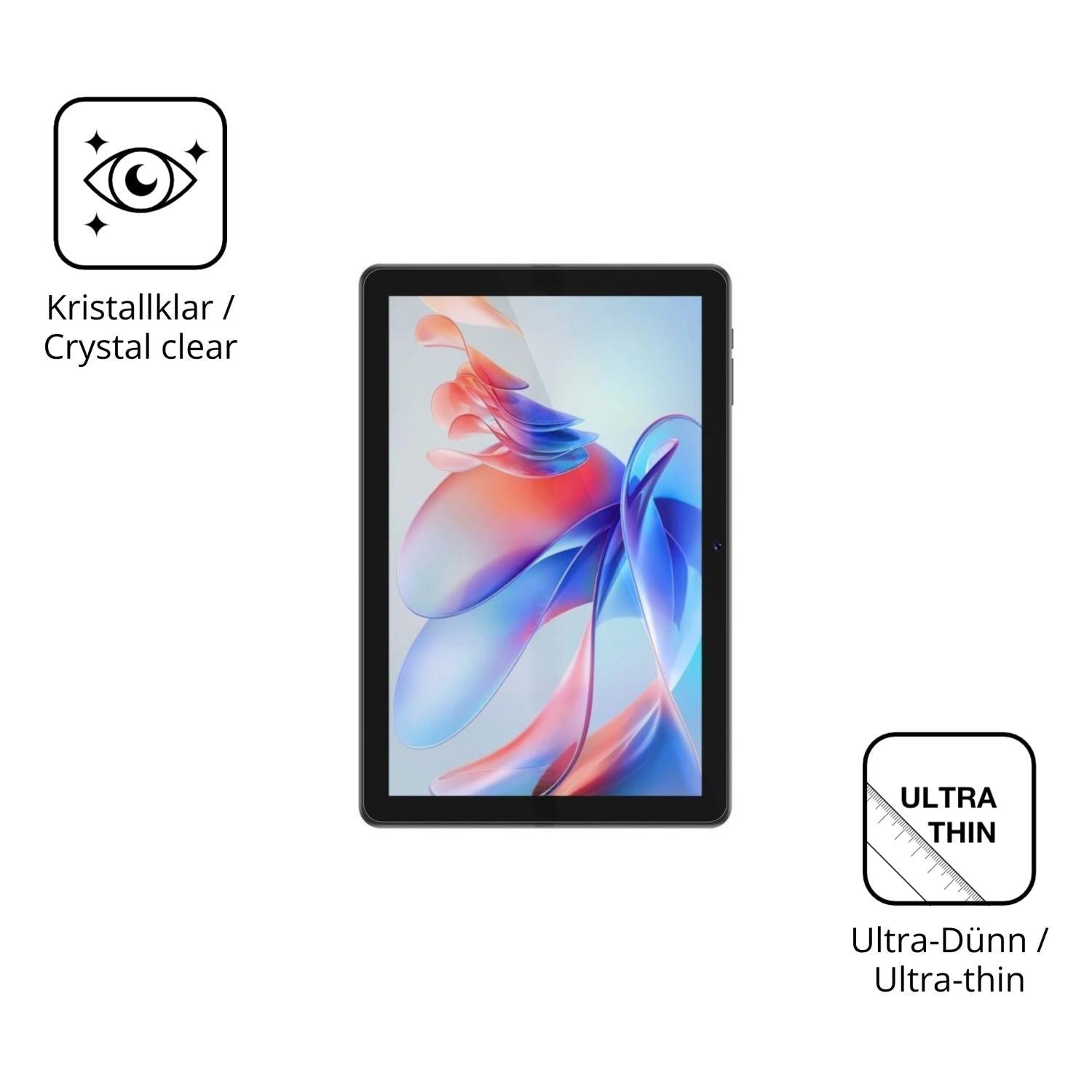 2x Schutzfolie klar für Digma K10 Plus Display-Sch (5)