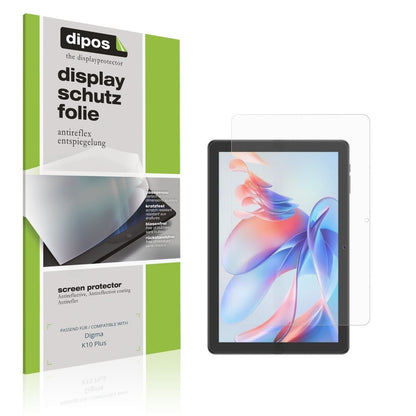 2x Schutzfolie matt für Digma K10 Plus Display-Sch (1)