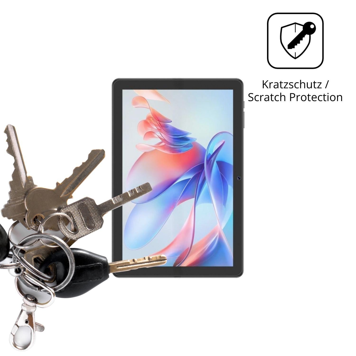 2x Schutzfolie matt für Digma K10 Plus Display-Sch (4)