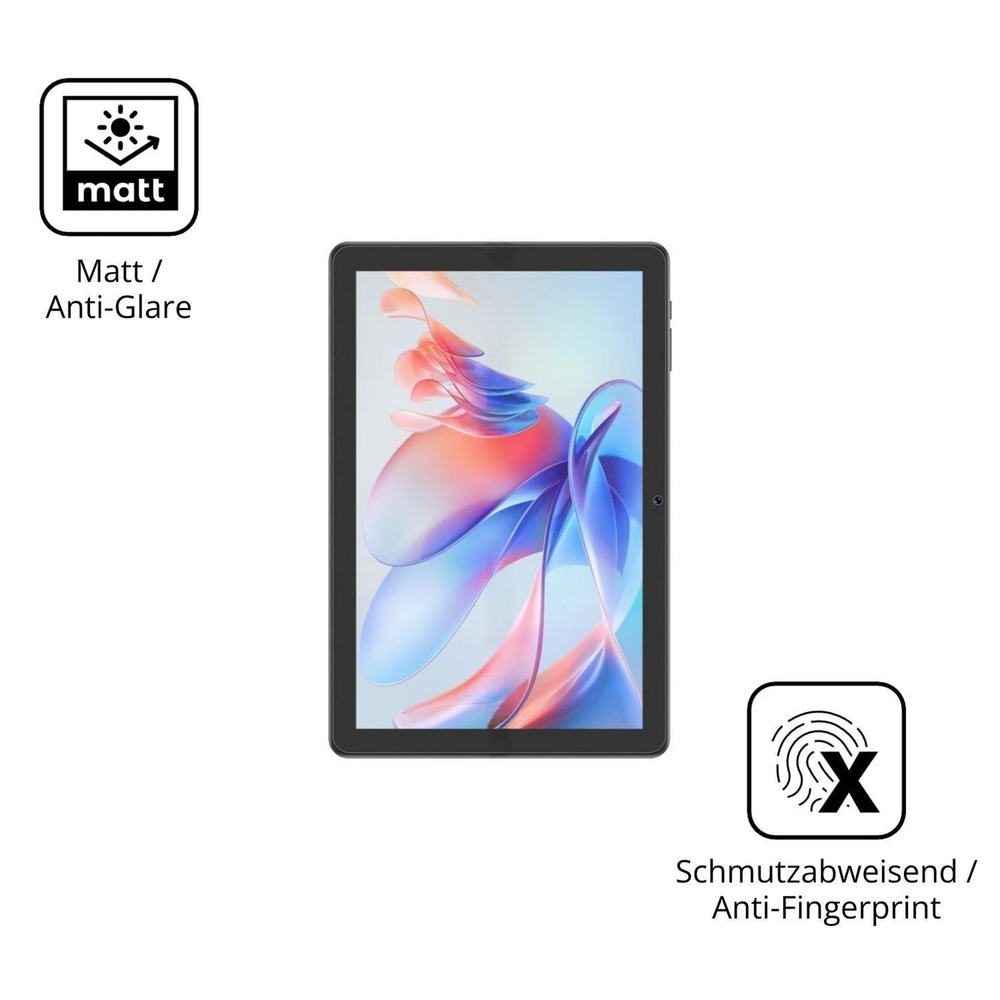 2x Schutzfolie matt für Digma K10 Plus Display-Sch (5)