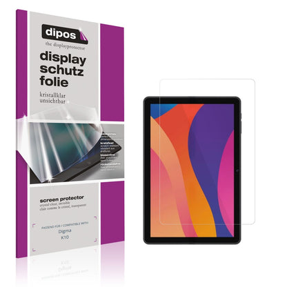 2x Schutzfolie klar für Digma K10 Display-Schutzfo (1)