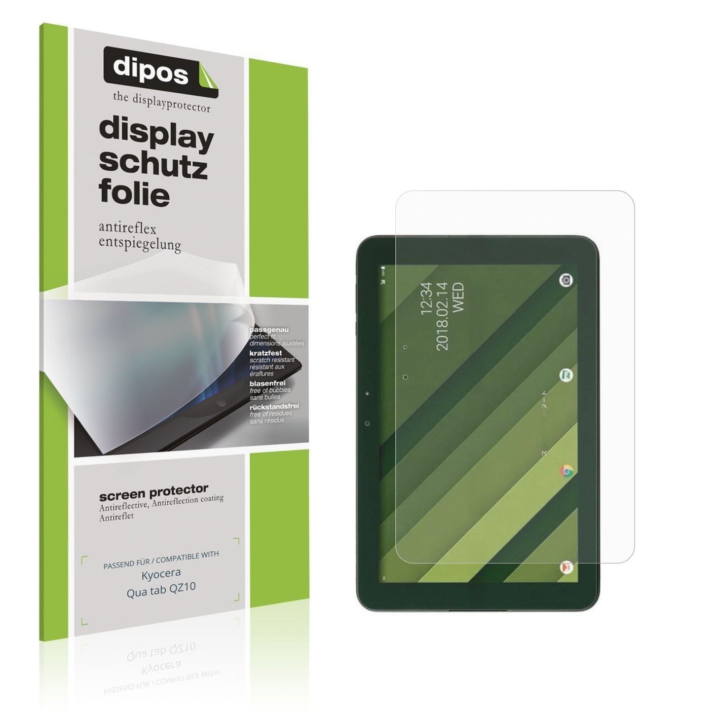 2x Schutzfolie matt für Kyocera Qua tab QZ10 Displ (1)