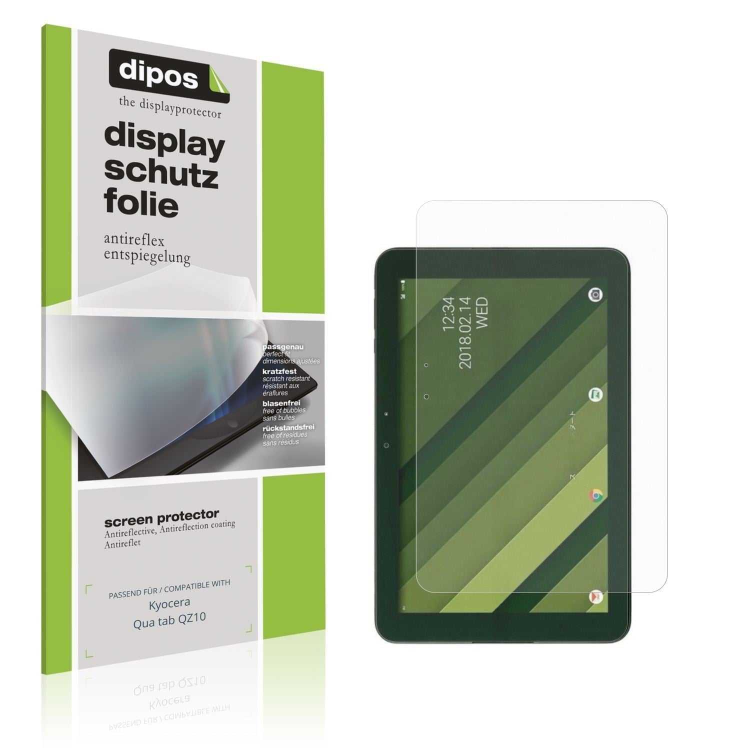 2x Schutzfolie matt für Kyocera Qua tab QZ10 Displ (1)