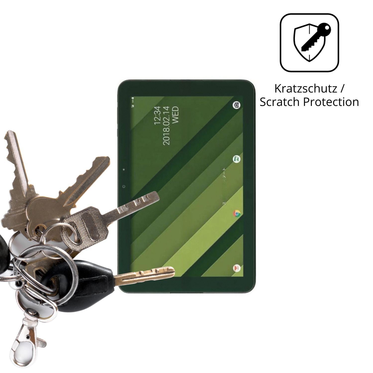 2x Schutzfolie matt für Kyocera Qua tab QZ10 Displ (4)