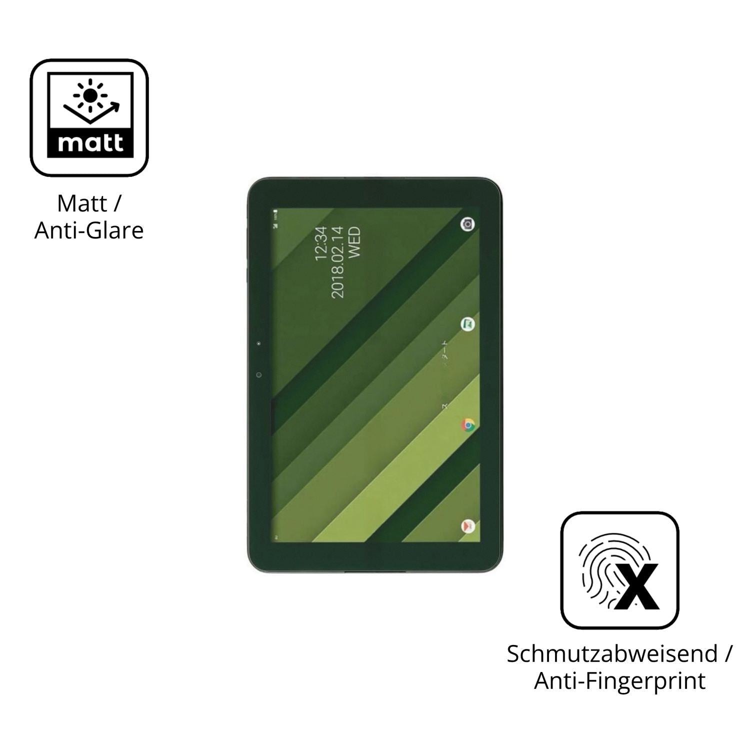 2x Schutzfolie matt für Kyocera Qua tab QZ10 Displ (5)