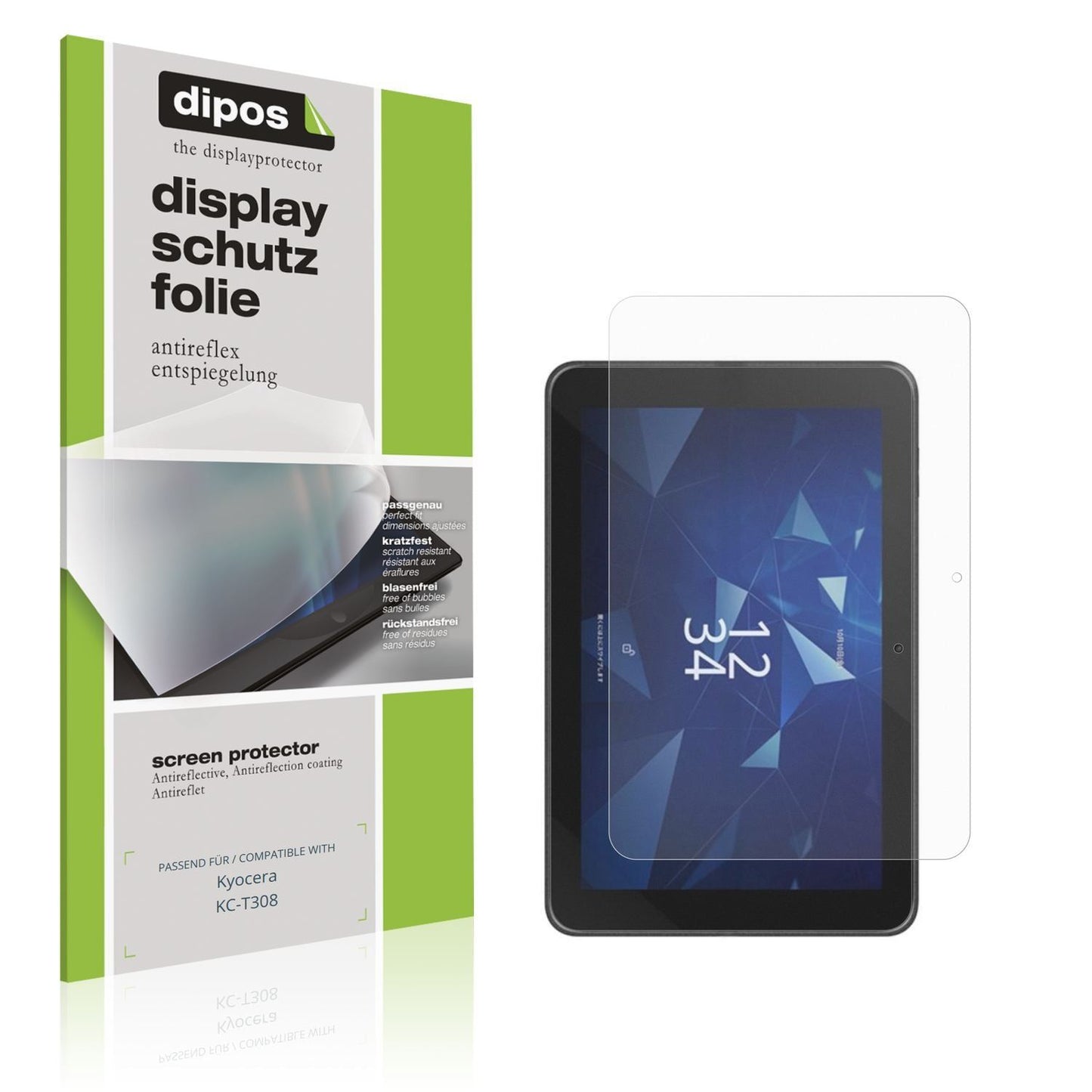 2x Schutzfolie matt für Kyocera KC-T308 Display-Sc (1)