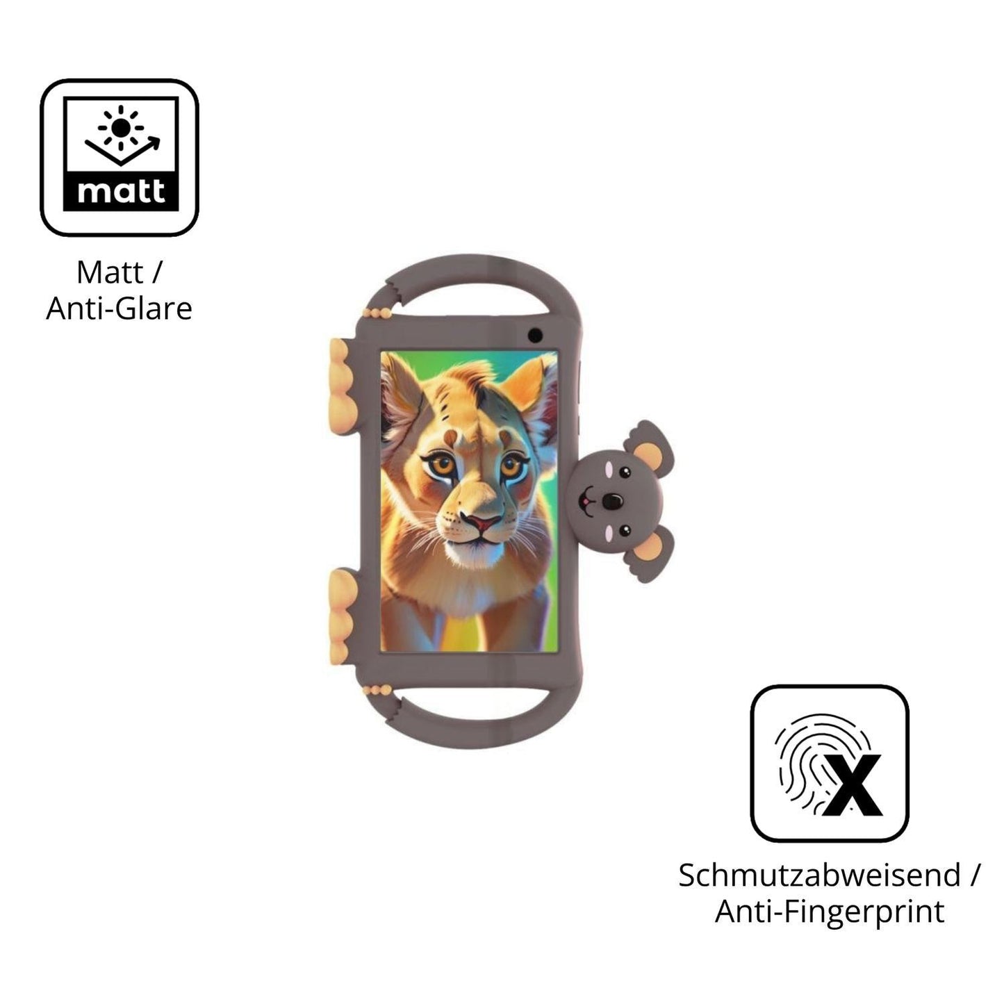 2x Schutzfolie matt für Logicom Logikids 7 Display (5)