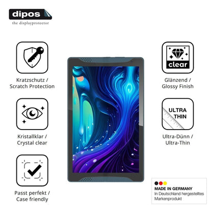 2x Schutzfolie klar für Logicom Tab Stand Pro 2 Di (7)