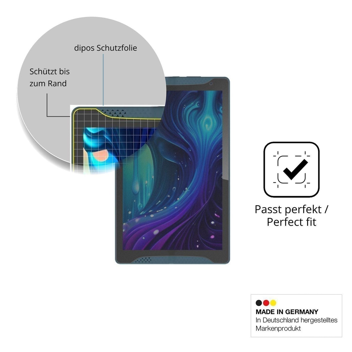 Blickschutzfolie für Logicom Tab Stand Pro 2 matt  (4)