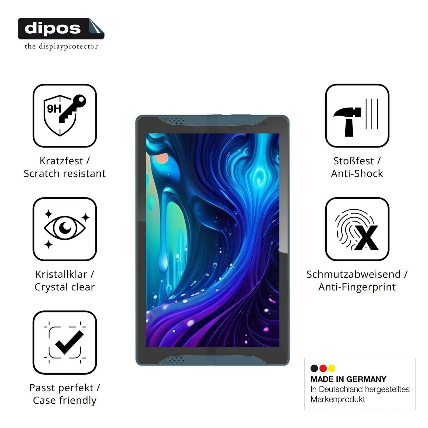 2x 9H Schutzfolie für Logicom Tab Stand Pro 2 Panz (7)