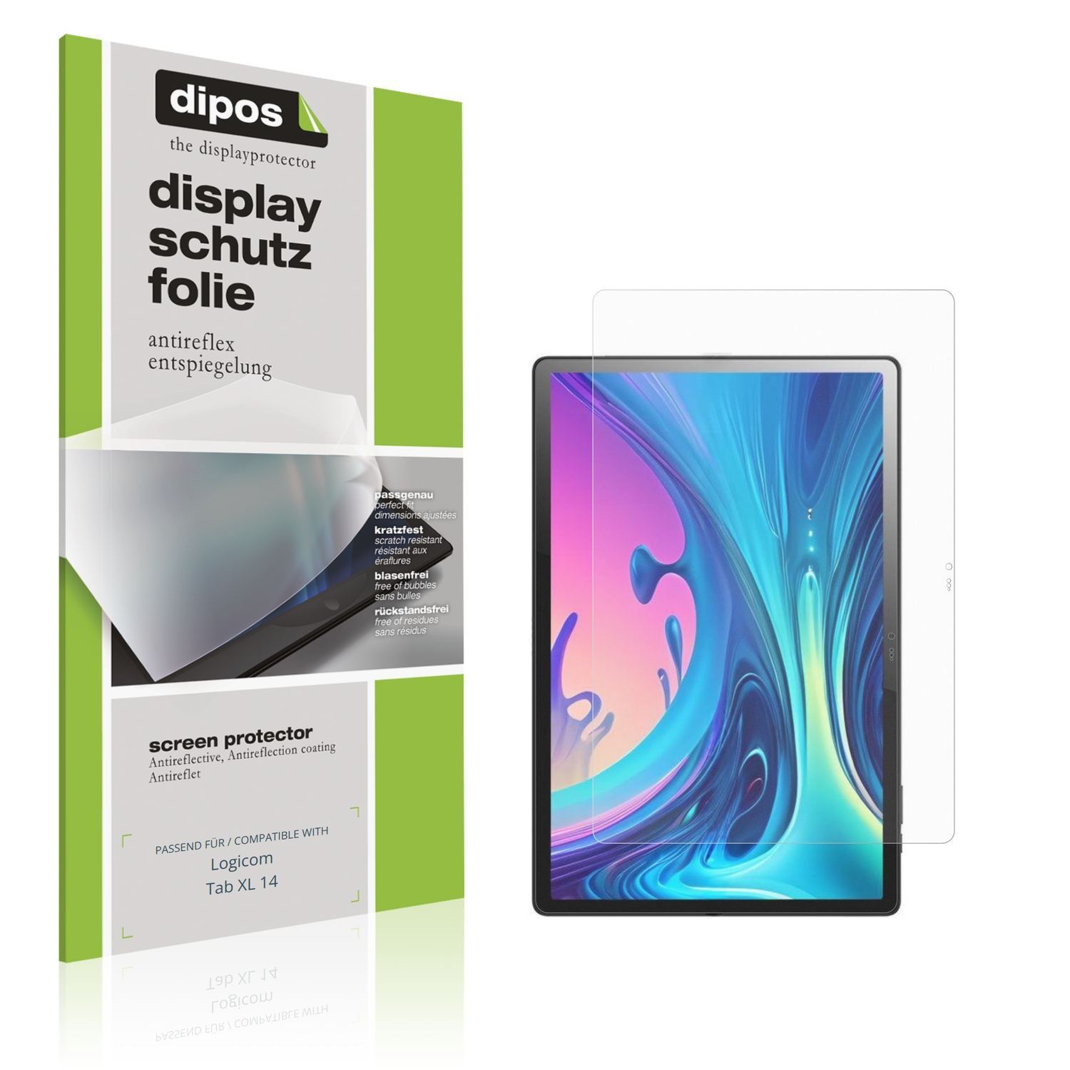 2x Schutzfolie matt für Logicom Tab XL 14 Display- (1)