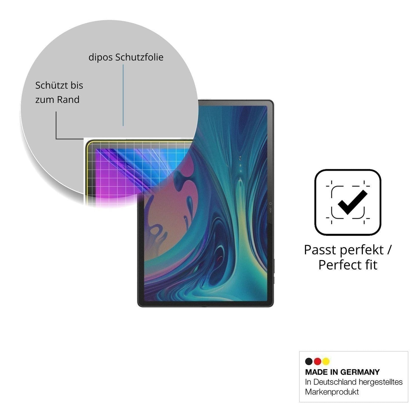 Blickschutzfolie für Logicom Tab XL 14 matt Schutz (4)