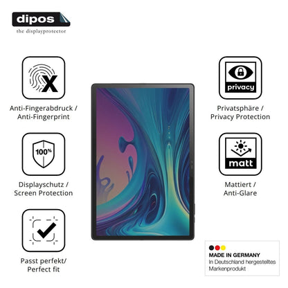 Blickschutzfolie für Logicom Tab XL 14 matt Schutz (5)