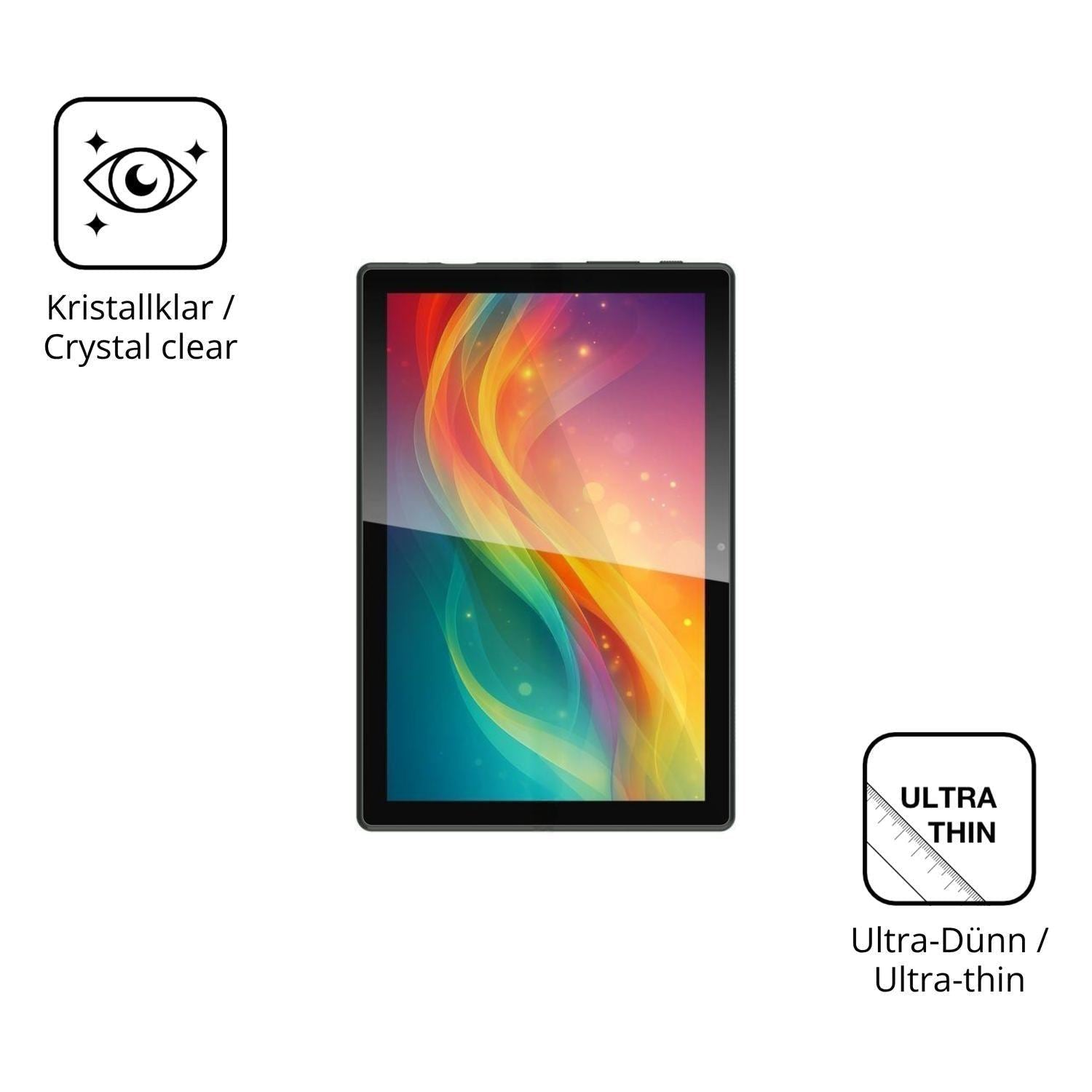2x Schutzfolie klar für Denver TIO-10525 Display-S (5)