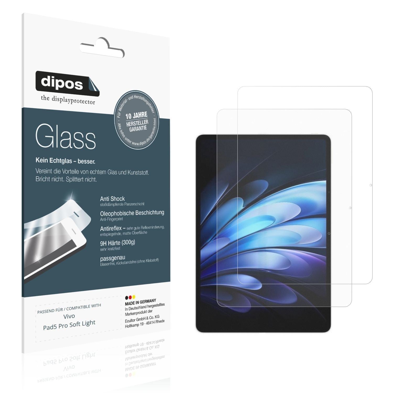 2x 9H Schutzfolie matt für Vivo Pad5 Pro Soft Ligh (1)