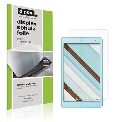 2x Schutzfolie matt für Kyocera Qua tab QZ8 Displa (1)