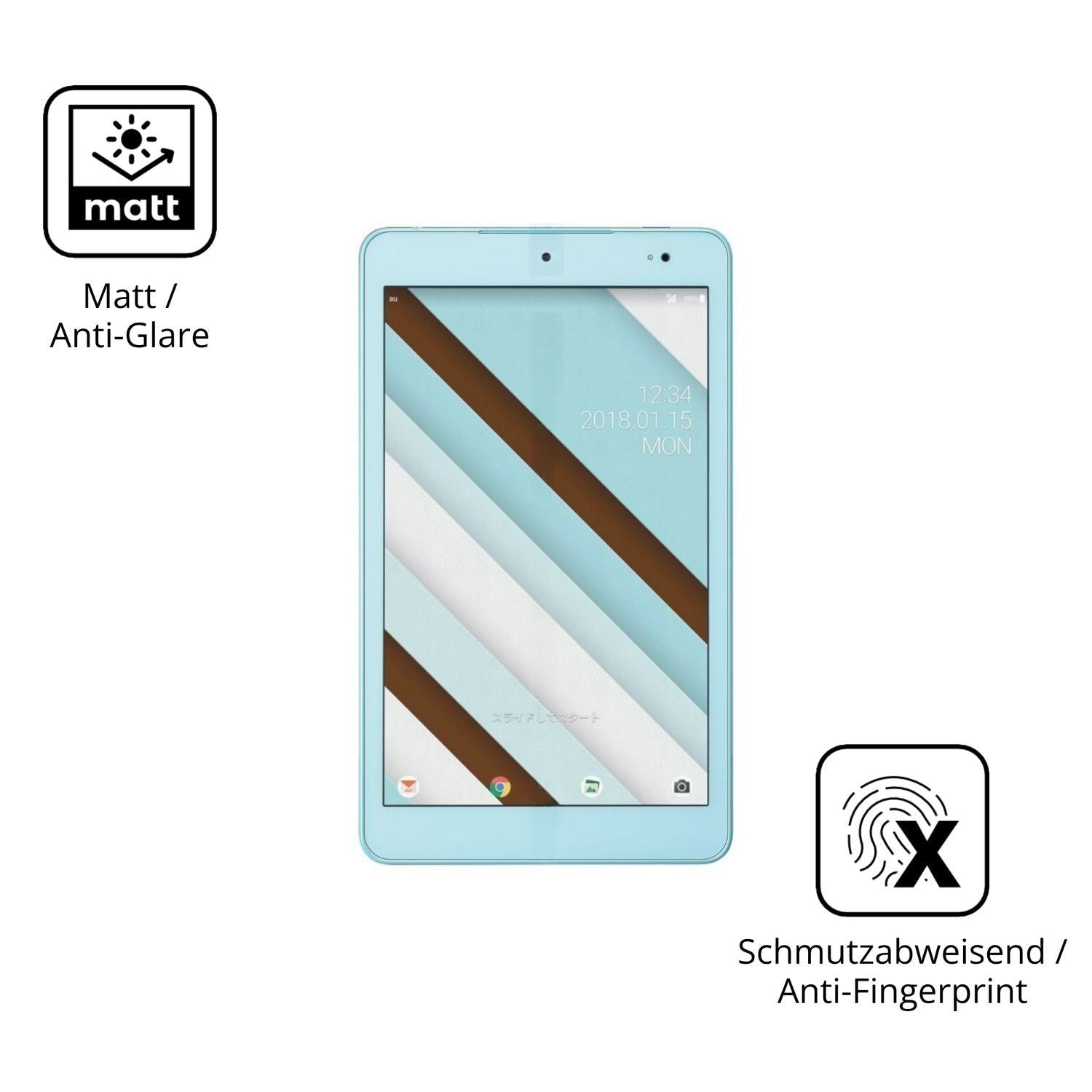 2x Schutzfolie matt für Kyocera Qua tab QZ8 Displa (5)