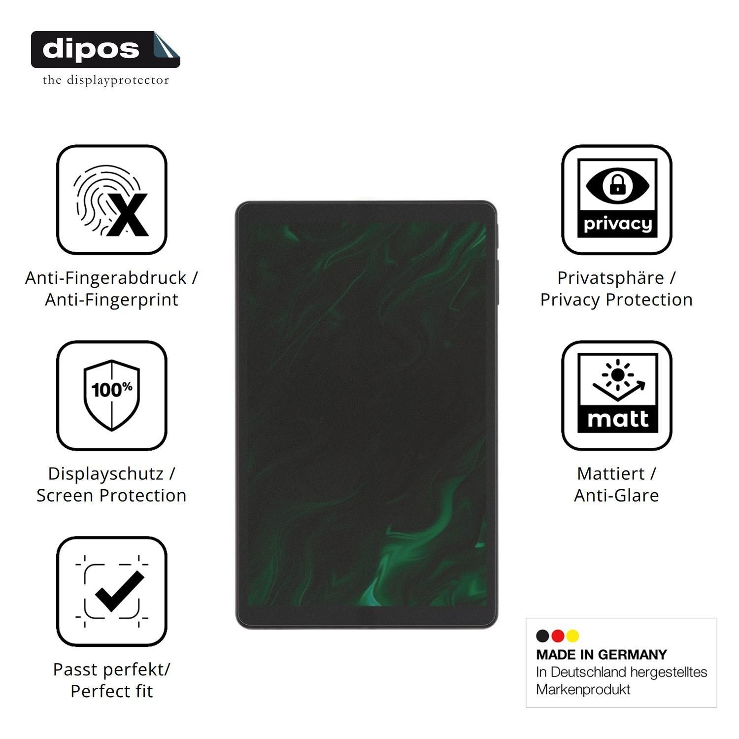 Blickschutzfolie für Digma Pro Spark 8.7 matt Schu (5)