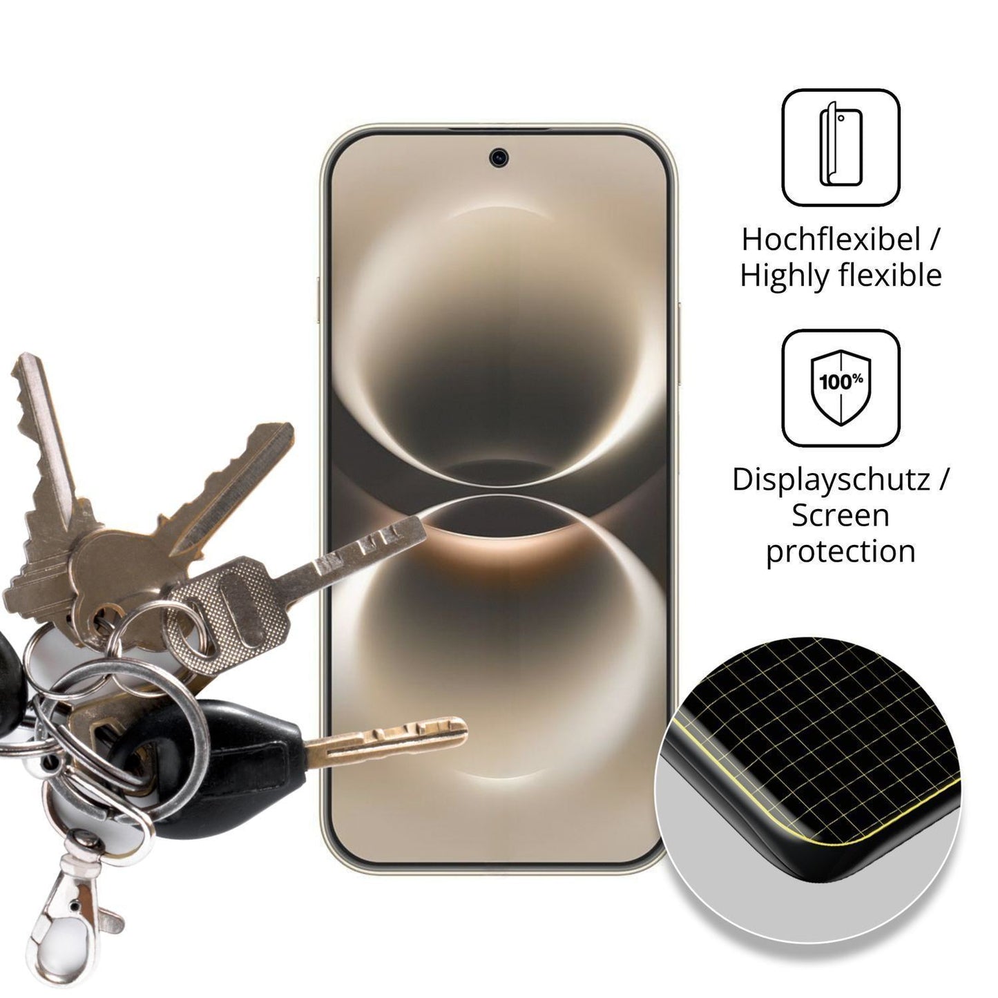 2x Full Cover Schutzfolie matt für Huawei Enjoy 90 (3)