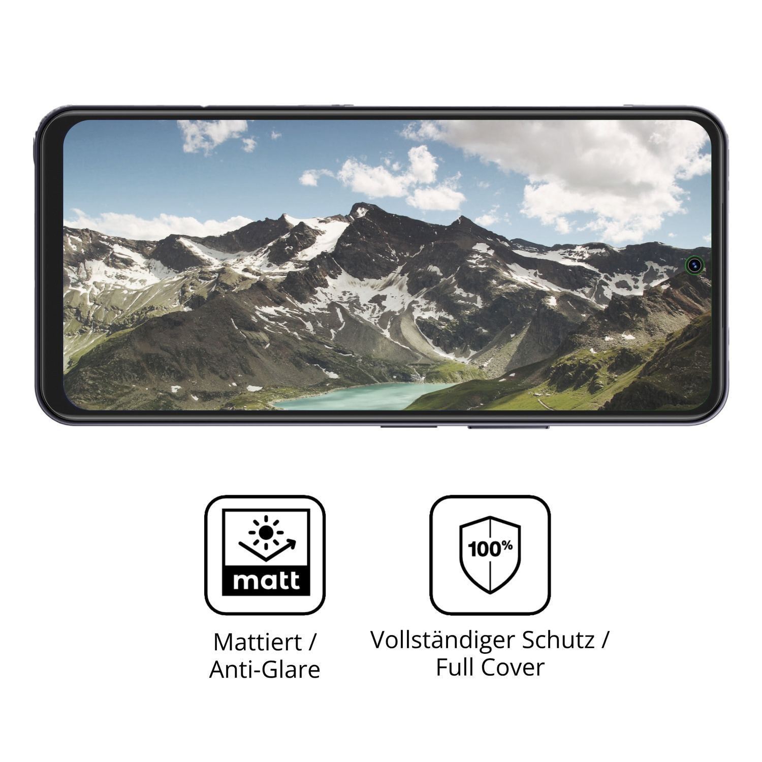 2x Full Cover Schutzfolie matt für Vivo Y31e 5G (5)