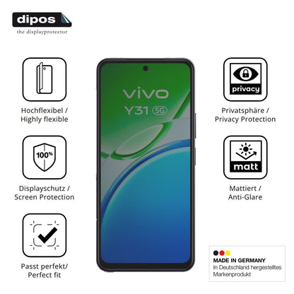 Full Cover Privacy Blickschutzfolie für Vivo Y31e  (5)