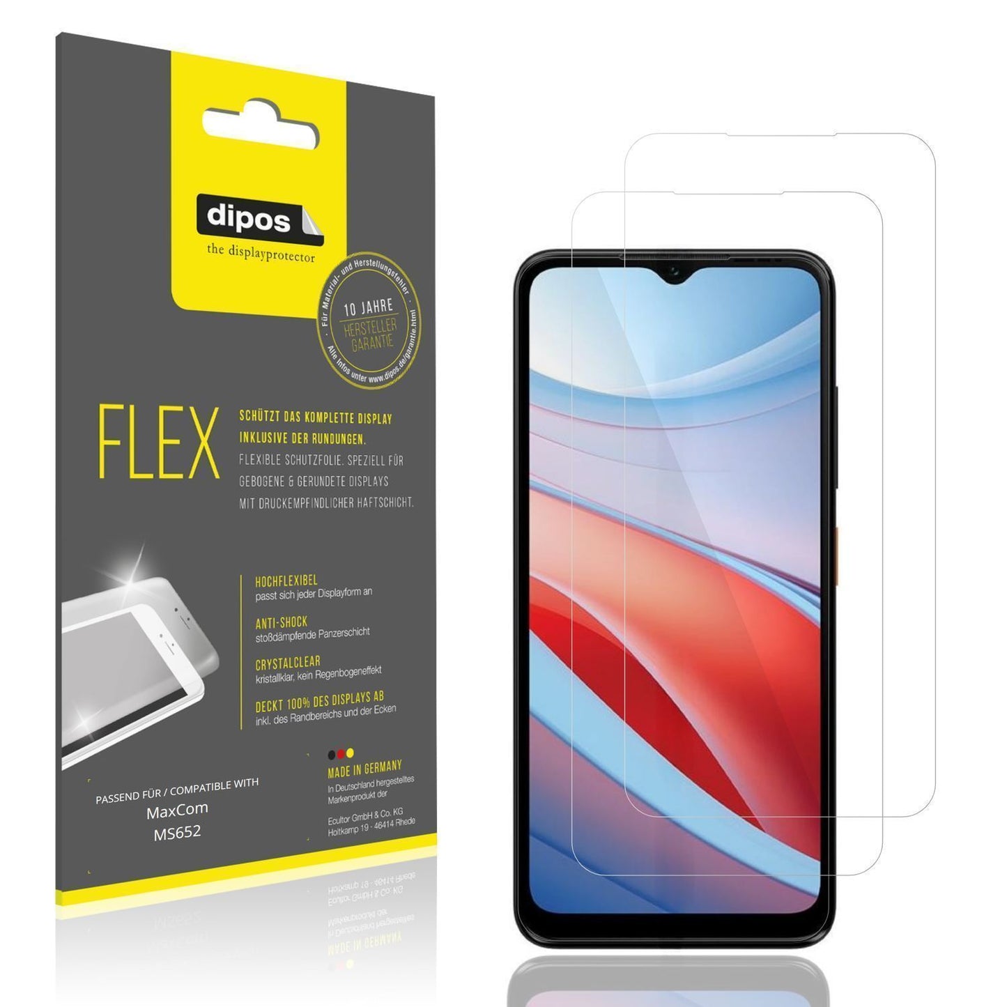2x 3D Full Cover Schutzfolie für MaxCom MS652 (1)