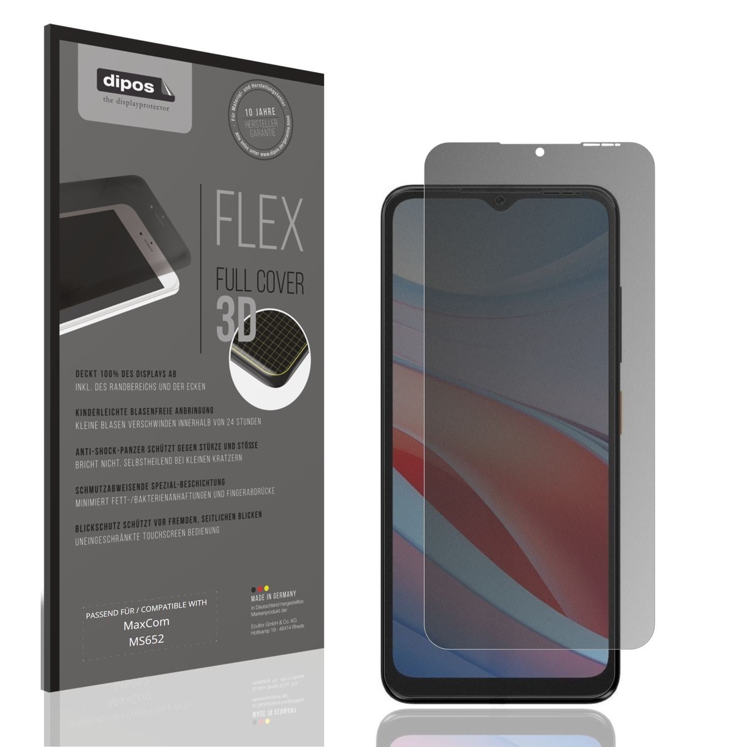 Full Cover Privacy Blickschutzfolie für MaxCom MS6 (1)