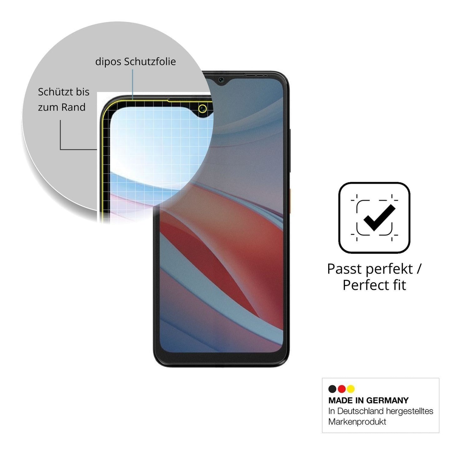 Full Cover Privacy Blickschutzfolie für MaxCom MS6 (4)