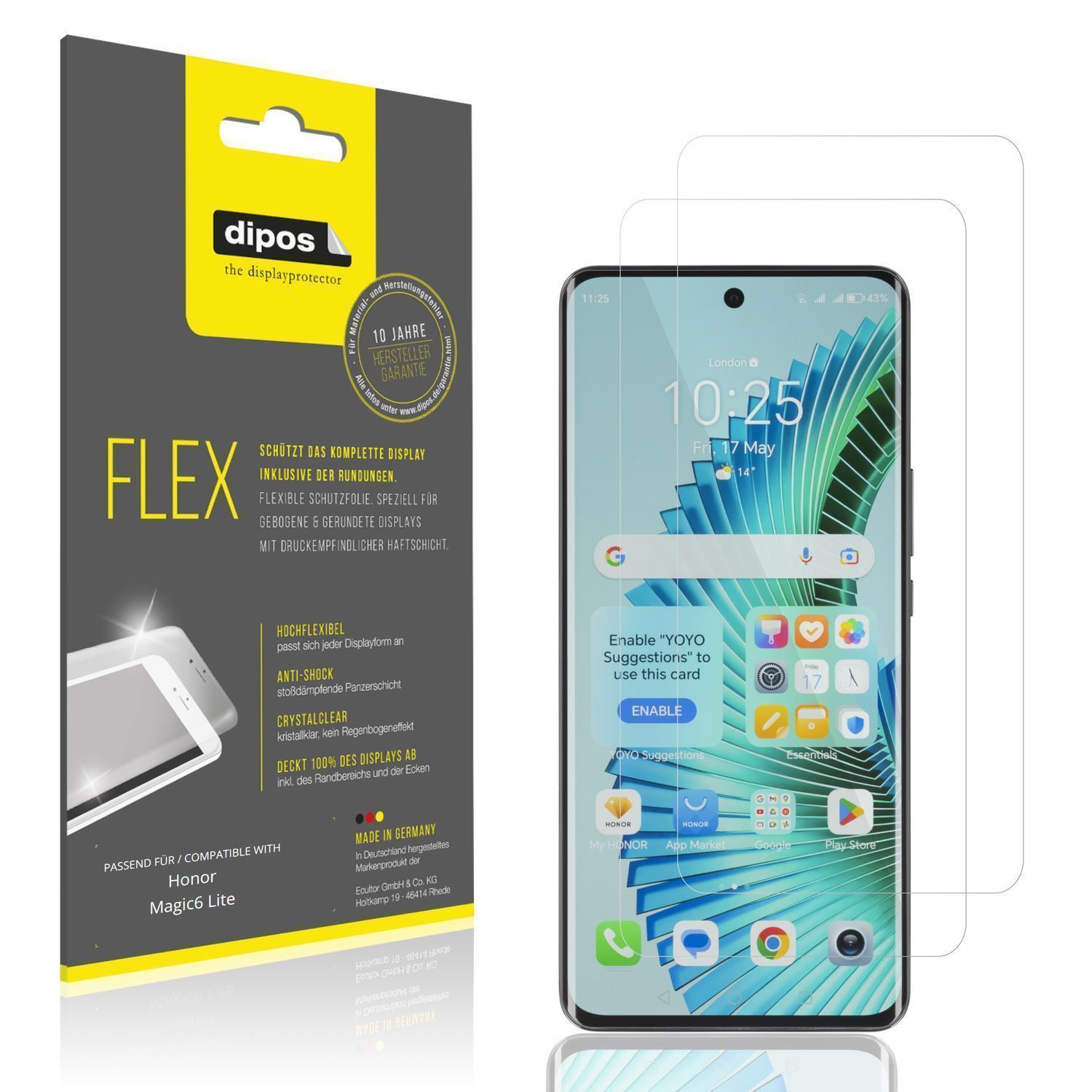 2x 3D Full Cover Schutzfolie für Honor Magic6 Lite (1)