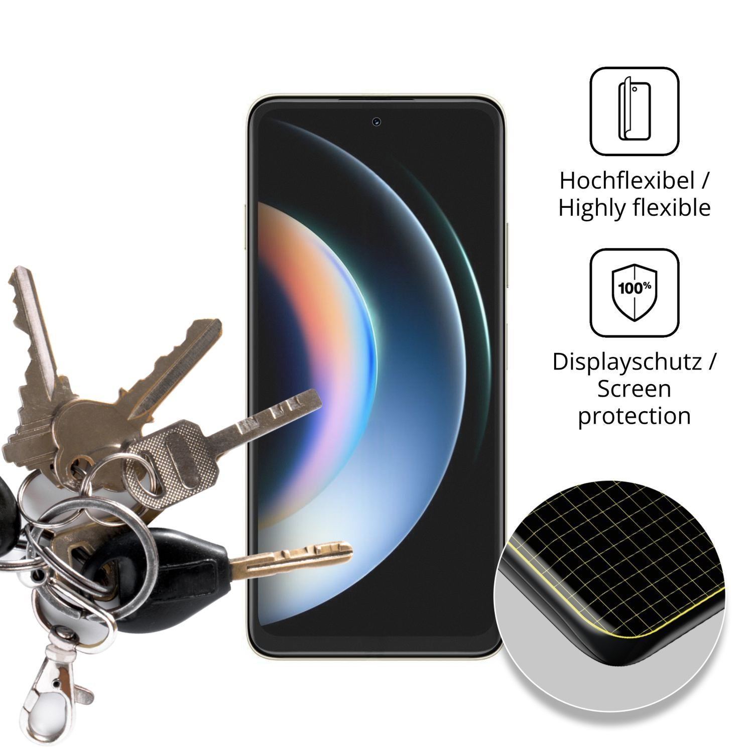 2x Full Cover Schutzfolie matt für Huawei Enjoy 90 (3)