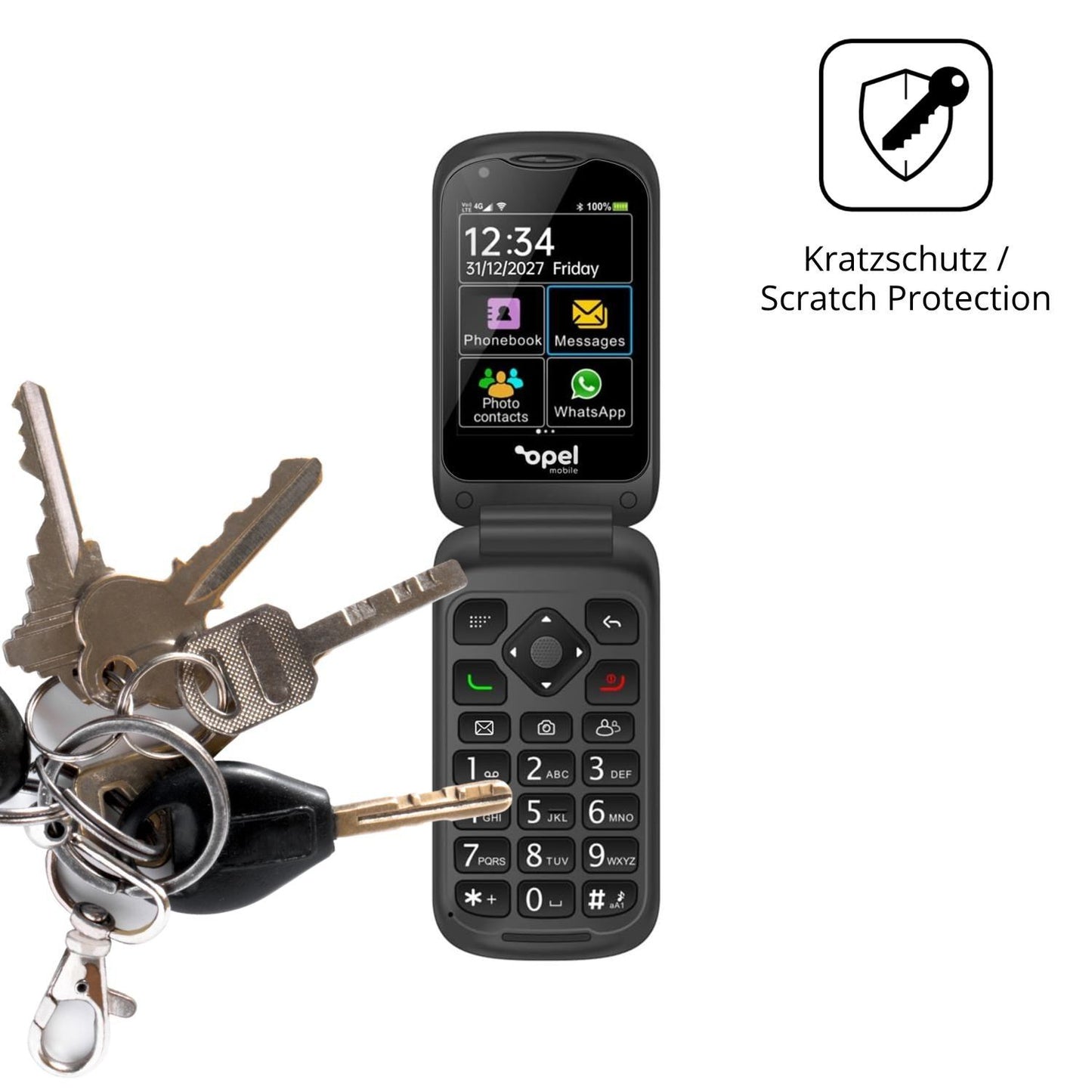 4x Schutzfolie klar für Opel Mobile TouchFlip Disp (4)