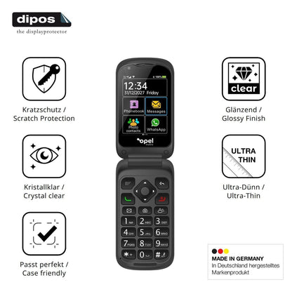 4x Schutzfolie klar für Opel Mobile TouchFlip Disp (7)