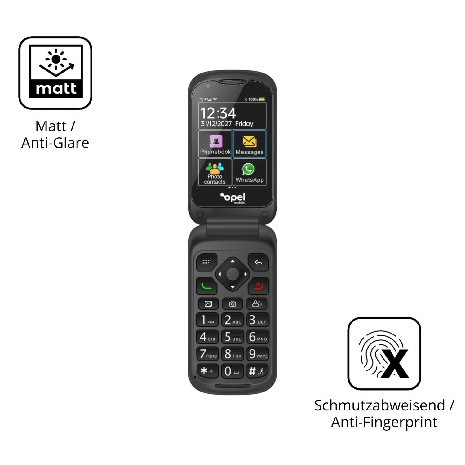 4x Schutzfolie matt für Opel Mobile TouchFlip Disp (5)