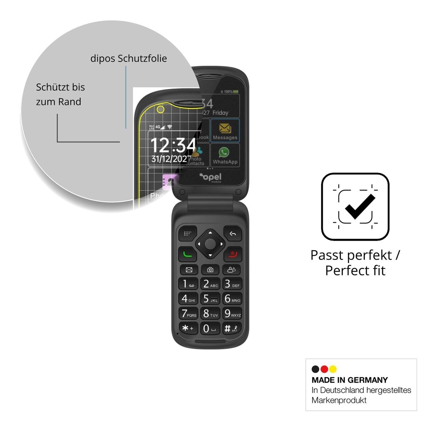 Blickschutzfolie für Opel Mobile TouchFlip matt Sc (4)
