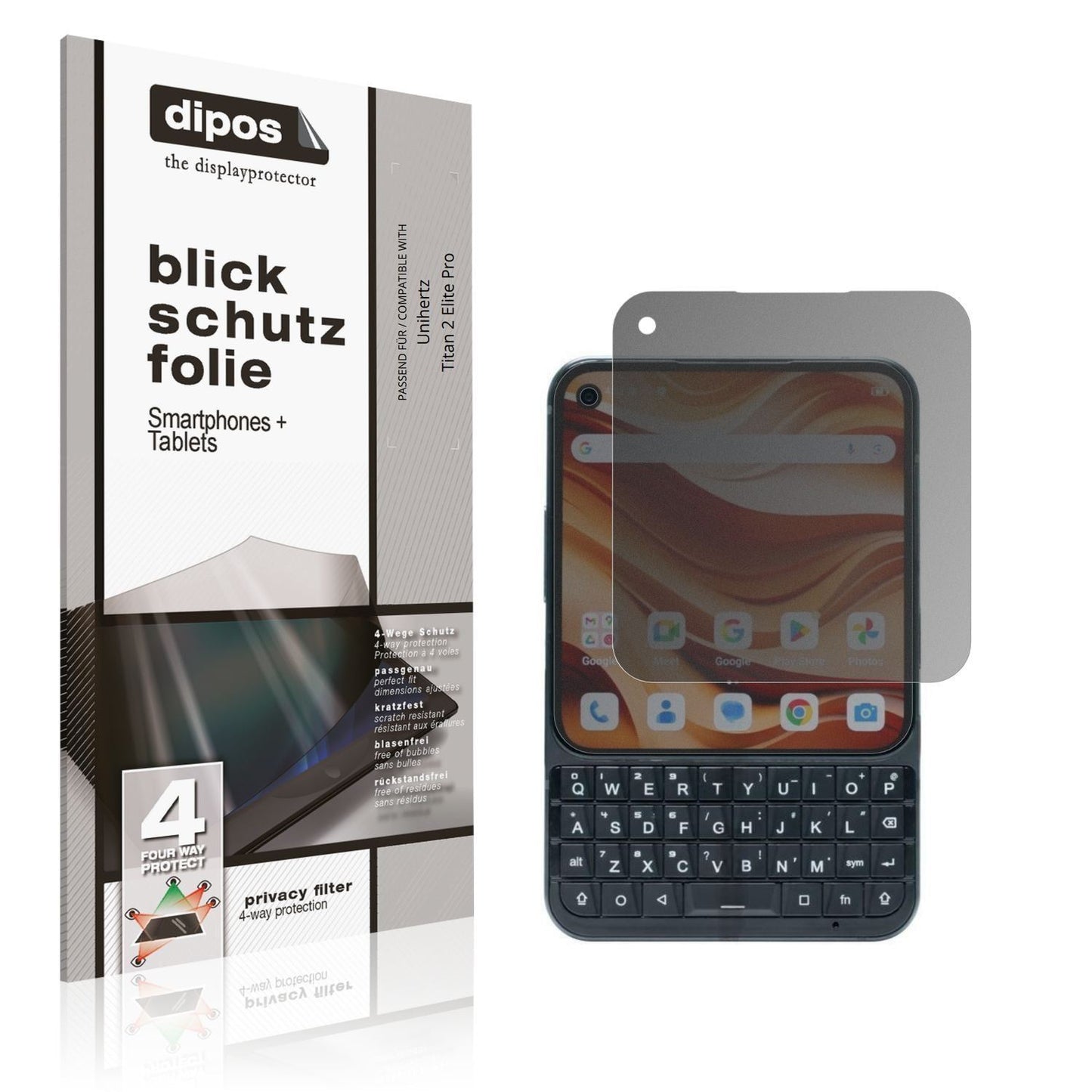 Blickschutzfolie für Unihertz Titan 2 Elite Pro ma (1)
