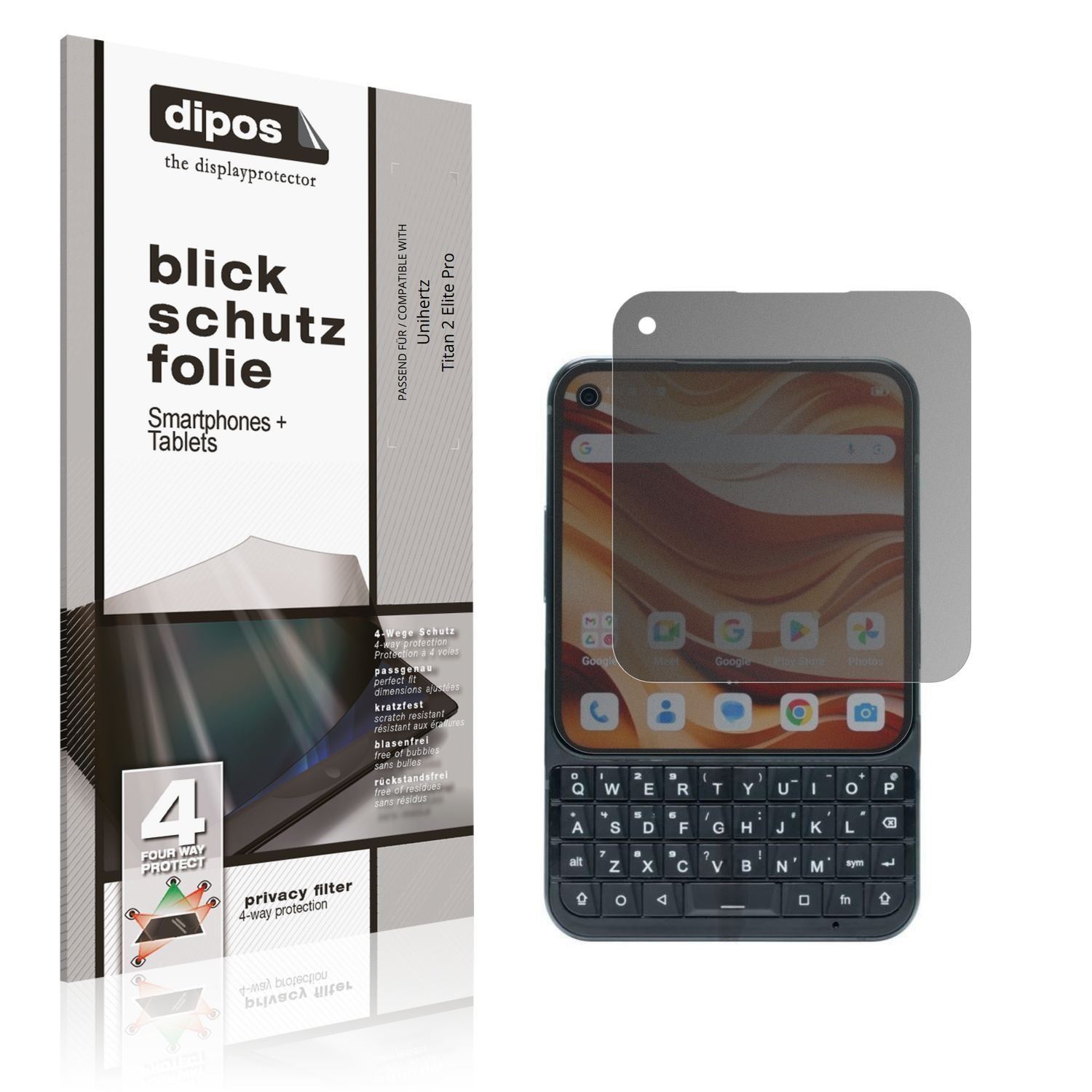 Blickschutzfolie für Unihertz Titan 2 Elite Pro ma (1)